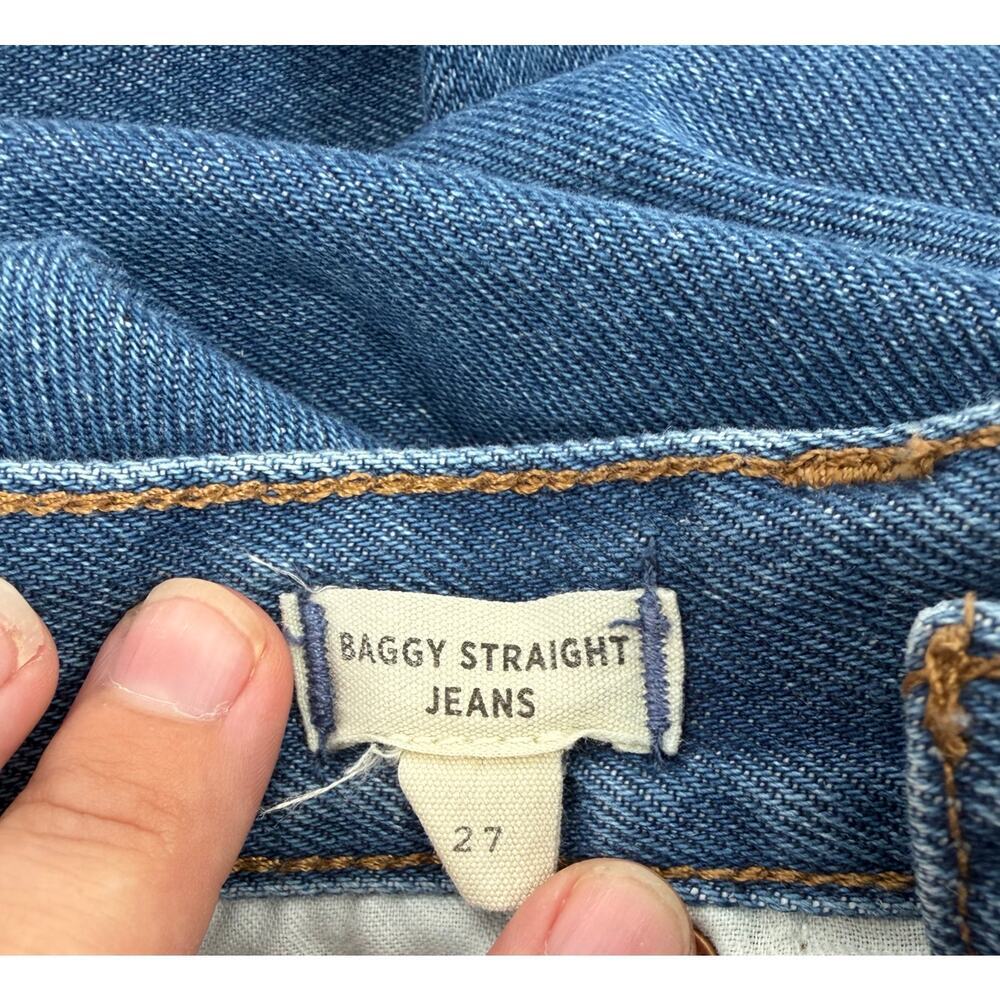 Madewell Baggy Straight Jeans Raw Hem - Picture 8 of 9